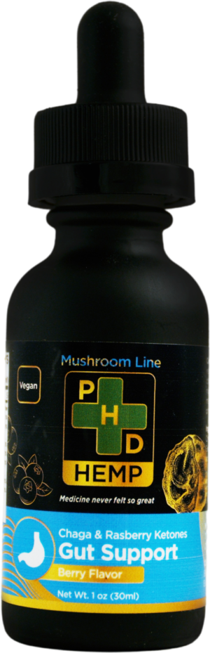 Chaga Mushroom, Gut Support Tincture Oil (Berry)