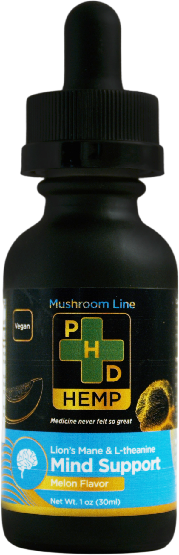 Lion's Mane Mushroom, Mind Support Tincture Oil (Melon)