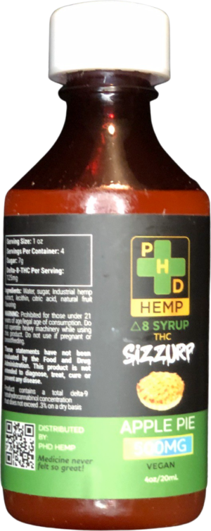 500mg Delta-8 THC Syrup (Apple Pie)