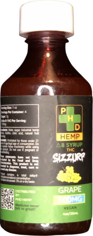 500mg Delta-8 THC Syrup (Grape)