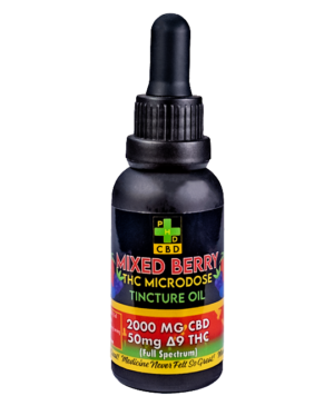 2,000mg CBD, 50mg Delta-9 THC Mixed Berry Tincture Oil (Full Spectrum)